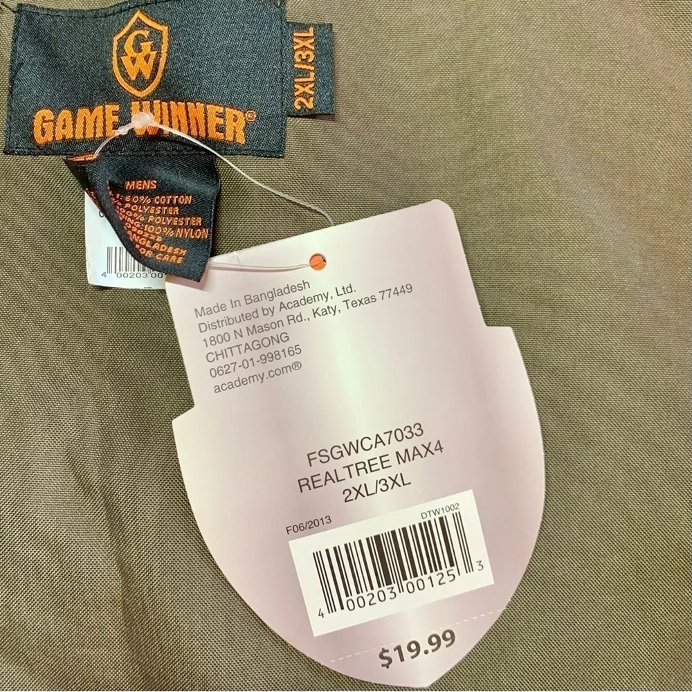 🦌 Academy Game Winner Hunting Vest, Sz 2XL, NWT - Picture 3 of 6